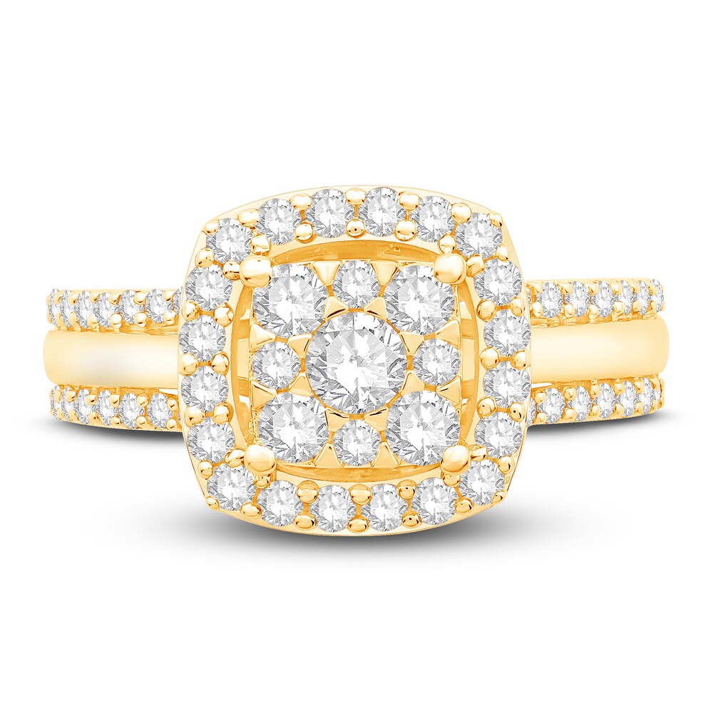 Diamond Ring 1 ct tw Round 14K Yellow Gold LYFF6JYD Diamond Ring 1 ct tw Round 14K Yellow Gold LYFF6JYD