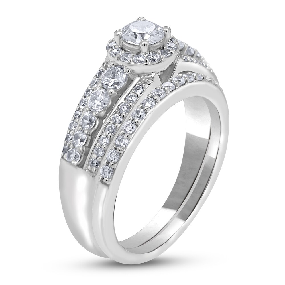 Diamond Bridal Set 1 ct tw Round 14K White Gold LbWRN0ne Diamond Bridal Set 1 ct tw Round 14K White Gold LbWRN0ne