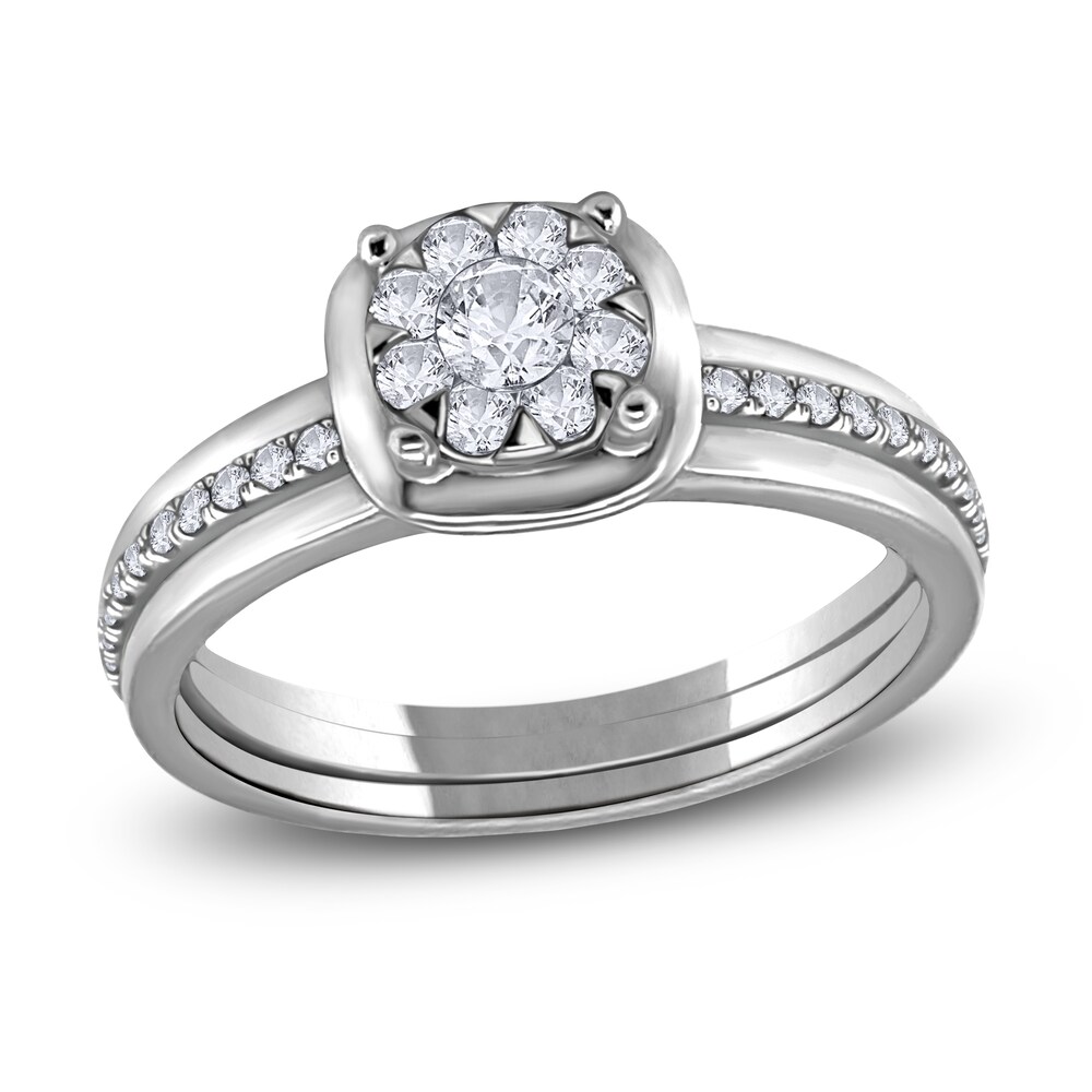 Diamond Engagement Ring 1/3 ct tw Round 14K White Gold LiiP1Jhm Diamond Engagement Ring 1/3 ct tw Round 14K White Gold LiiP1Jhm