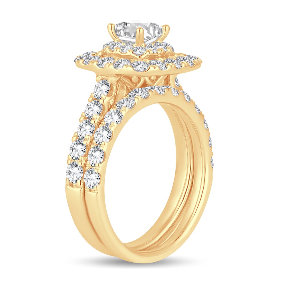 Diamond Bridal Set 2-1/2 ct tw Princess/Round 14K Yellow Gold LqQ4casm Diamond Bridal Set 2-1/2 ct tw Princess/Round 14K Yellow Gold LqQ4casm