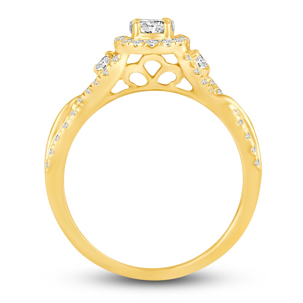 Diamond Engagement Ring 3/4 ct tw Round 14K Yellow Gold LuraYBn5 Diamond Engagement Ring 3/4 ct tw Round 14K Yellow Gold LuraYBn5
