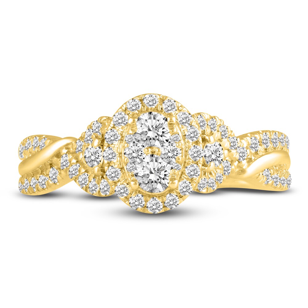 Diamond Engagement Ring 3/4 ct tw Round 14K Yellow Gold LuraYBn5 Diamond Engagement Ring 3/4 ct tw Round 14K Yellow Gold LuraYBn5
