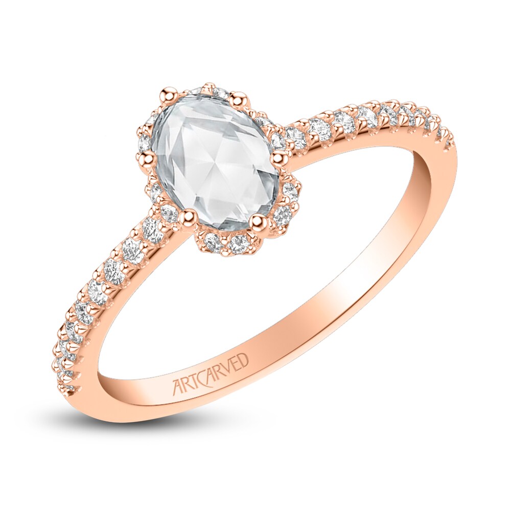 ArtCarved Rose-Cut Diamond Engagement Ring 3/4 ct tw 14K Rose Gold MCkhGA1g ArtCarved Rose-Cut Diamond Engagement Ring 3/4 ct tw 14K Rose Gold MCkhGA1g