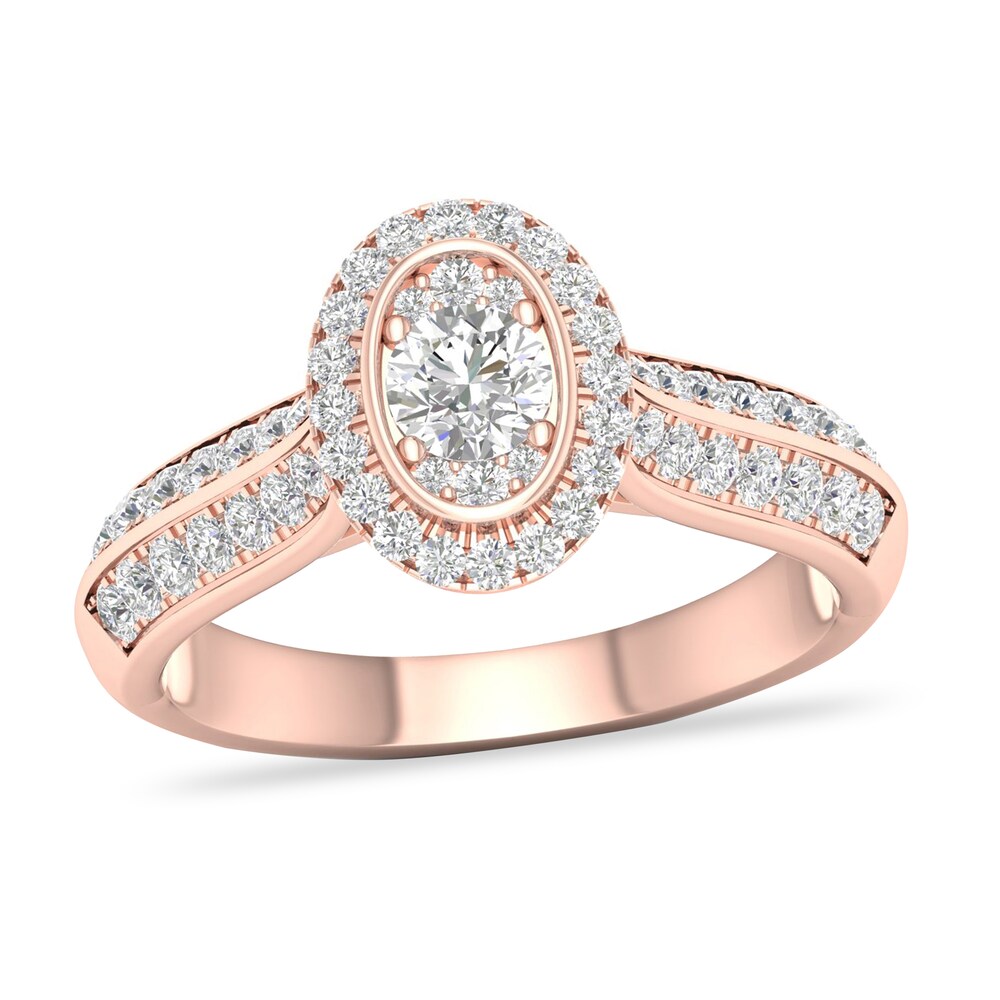 Diamond Ring 3/4 ct tw Round-cut 14K Rose Gold MFtaj7Lc Diamond Ring 3/4 ct tw Round-cut 14K Rose Gold MFtaj7Lc