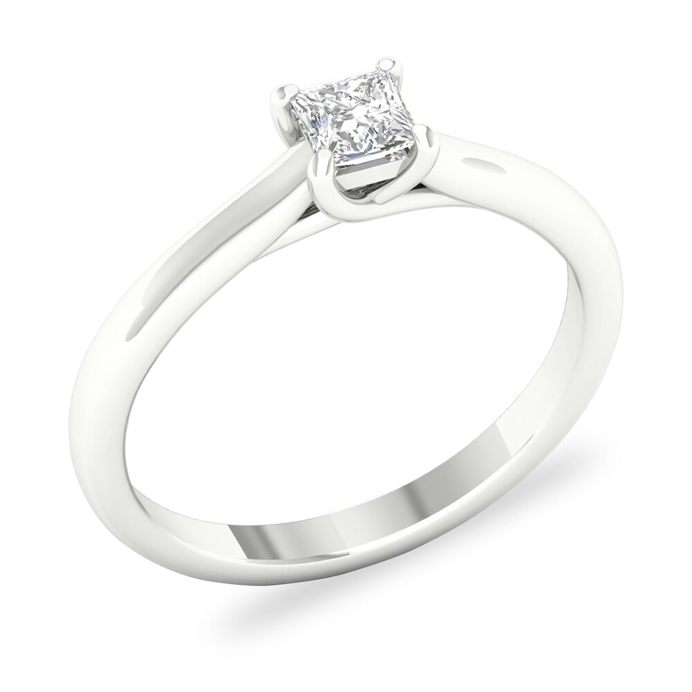 Diamond Solitaire Ring 1/3 ct tw Princess-cut Platinum (SI2/I) MJmjA929 Diamond Solitaire Ring 1/3 ct tw Princess-cut Platinum (SI2/I) MJmjA929