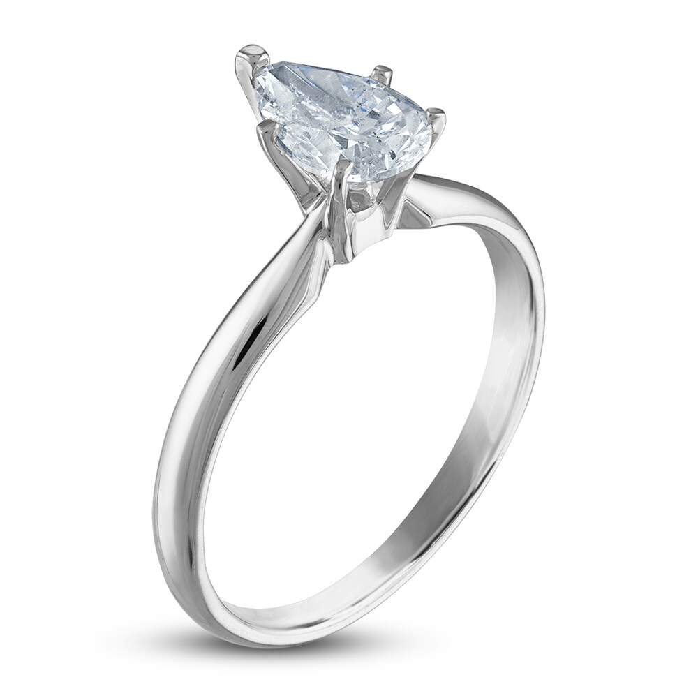 Diamond Solitaire Ring 1 ct tw Pear-shaped 14K White Gold (I2/I) MN3KaMZL Diamond Solitaire Ring 1 ct tw Pear-shaped 14K White Gold (I2/I) MN3KaMZL