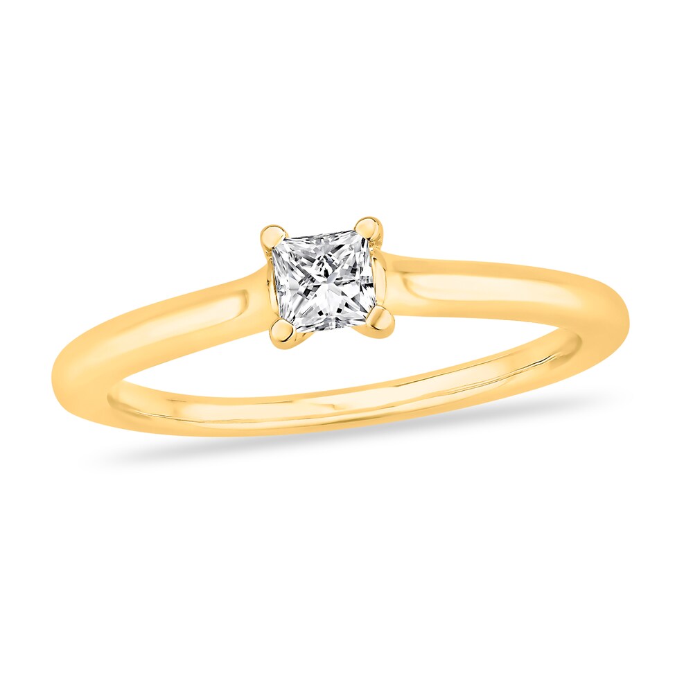 Diamond Solitaire Engagement Ring 3/8 ct tw Princess-cut 14K Yellow Gold (I2/I) MRx4FnQU Diamond Solitaire Engagement Ring 3/8 ct tw Princess-cut 14K Yellow Gold (I2/I) MRx4FnQU