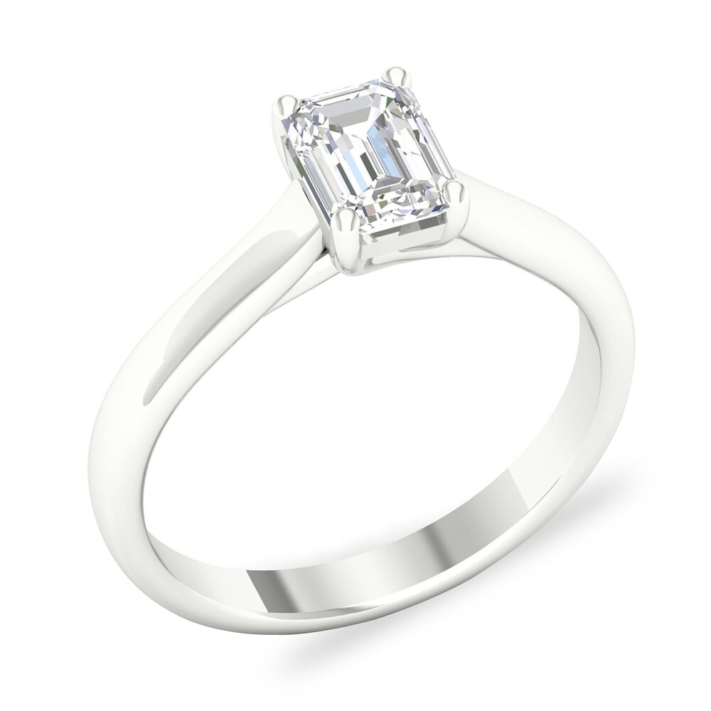 Diamond Solitaire Ring 1 ct tw Emerald-cut Platinum (SI2/I) MWKX0ZIg Diamond Solitaire Ring 1 ct tw Emerald-cut Platinum (SI2/I) MWKX0ZIg