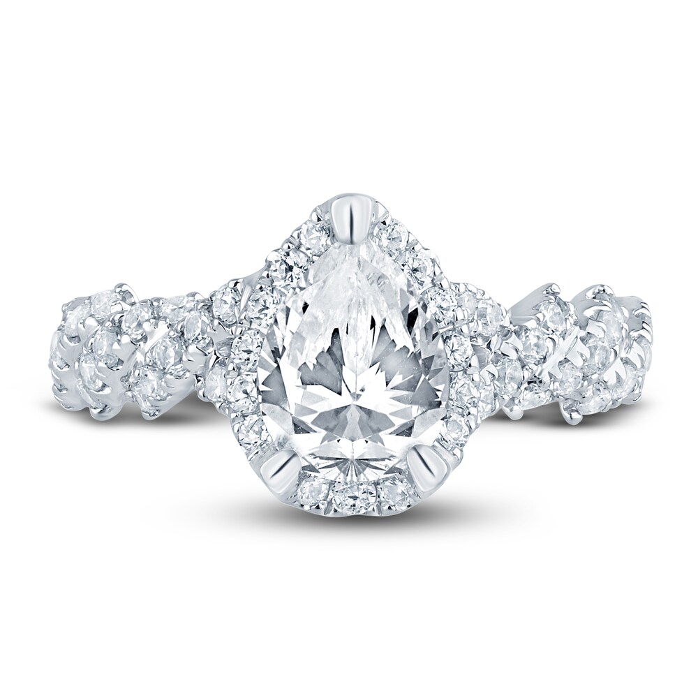 Pnina Tornai Lab-Created Diamond Engagement Ring 2-1/5 ct tw Pear/Round 14K White Gold MWhQ9djP Pnina Tornai Lab-Created Diamond Engagement Ring 2-1/5 ct tw Pear/Round 14K White Gold MWhQ9djP
