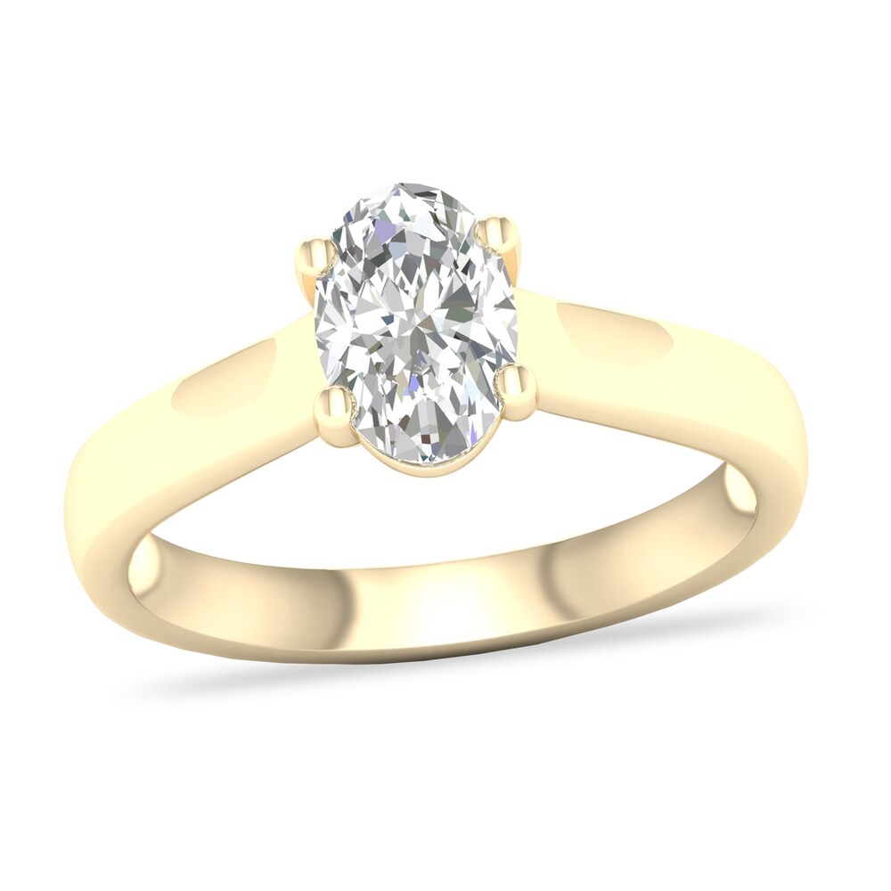 Diamond Solitaire Ring 1 ct tw Oval-cut 14K Yellow Gold (SI2/I) MYM6pW9r Diamond Solitaire Ring 1 ct tw Oval-cut 14K Yellow Gold (SI2/I) MYM6pW9r