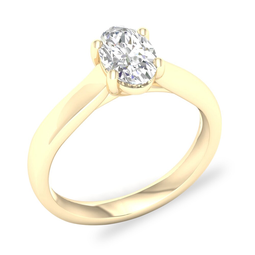 Diamond Solitaire Ring 1 ct tw Oval-cut 14K Yellow Gold (SI2/I) MYM6pW9r Diamond Solitaire Ring 1 ct tw Oval-cut 14K Yellow Gold (SI2/I) MYM6pW9r