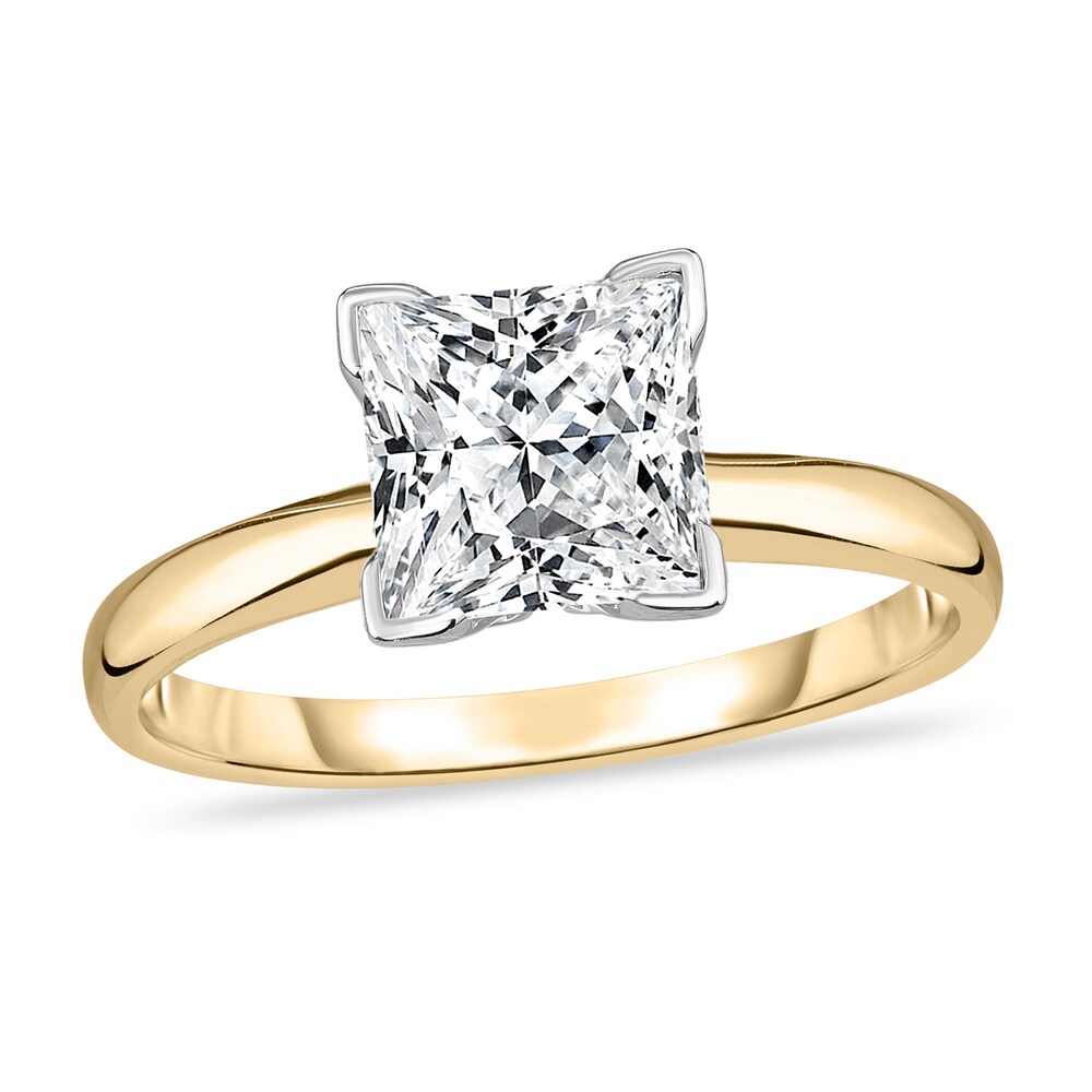 Diamond Solitaire Ring 1-1/3 ct tw Princess 14K Yellow Gold (I1/I) Mcm0LSyW Diamond Solitaire Ring 1-1/3 ct tw Princess 14K Yellow Gold (I1/I) Mcm0LSyW
