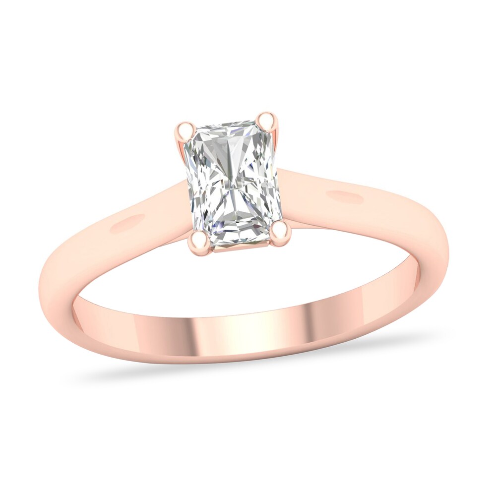 Diamond Solitaire Ring 3/4 ct tw Emerald-cut 14K Rose Gold (SI2/I) MdStK6pd Diamond Solitaire Ring 3/4 ct tw Emerald-cut 14K Rose Gold (SI2/I) MdStK6pd