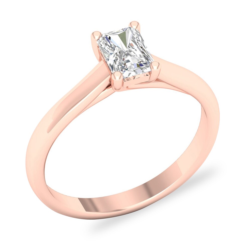 Diamond Solitaire Ring 3/4 ct tw Emerald-cut 14K Rose Gold (SI2/I) MdStK6pd Diamond Solitaire Ring 3/4 ct tw Emerald-cut 14K Rose Gold (SI2/I) MdStK6pd