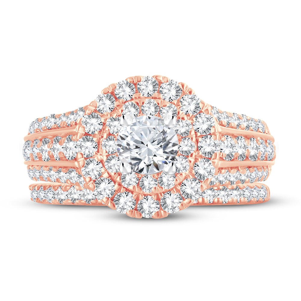 Diamond Bridal Set 2 ct tw Round 14K Rose Gold MiH71q6r Diamond Bridal Set 2 ct tw Round 14K Rose Gold MiH71q6r