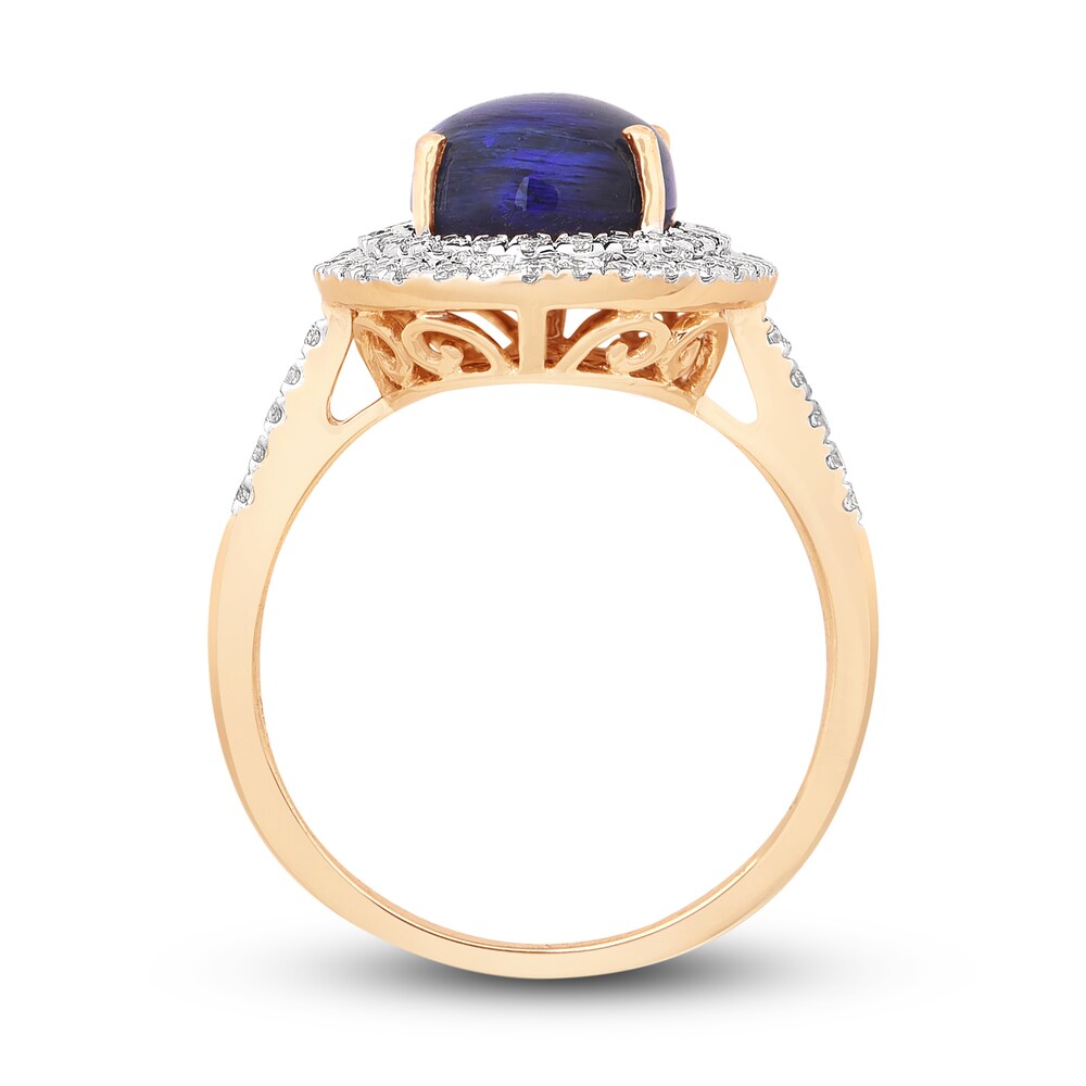 Natural Opal Engagement Ring 1/2 ct tw Diamonds 14K Yellow Gold Mkg6rgt8 Natural Opal Engagement Ring 1/2 ct tw Diamonds 14K Yellow Gold Mkg6rgt8