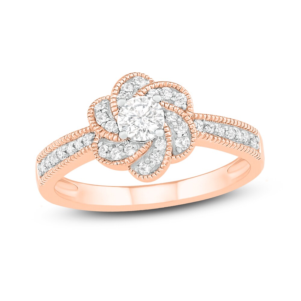 Diamond Engagement Ring 3/8 ct tw Round 14K Rose Gold MnY0TGPa Diamond Engagement Ring 3/8 ct tw Round 14K Rose Gold MnY0TGPa