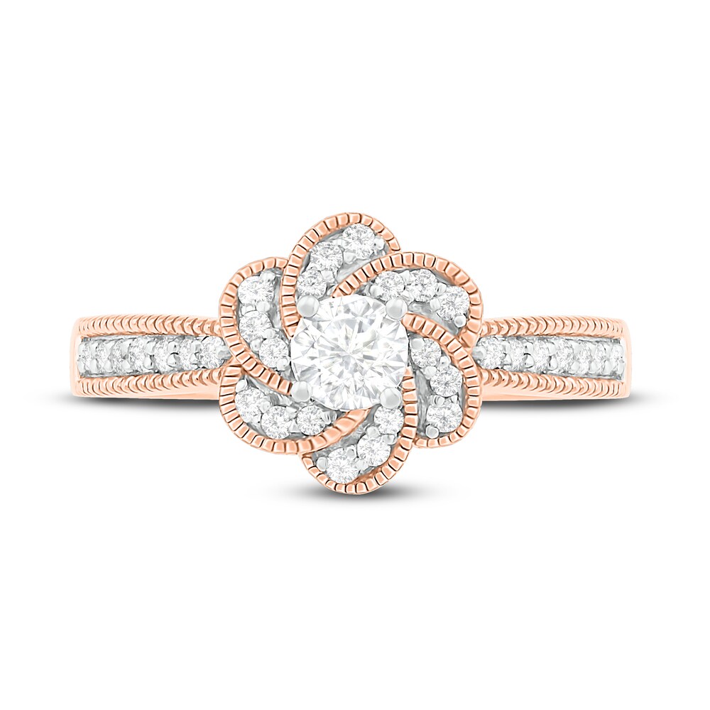 Diamond Engagement Ring 3/8 ct tw Round 14K Rose Gold MnY0TGPa Diamond Engagement Ring 3/8 ct tw Round 14K Rose Gold MnY0TGPa