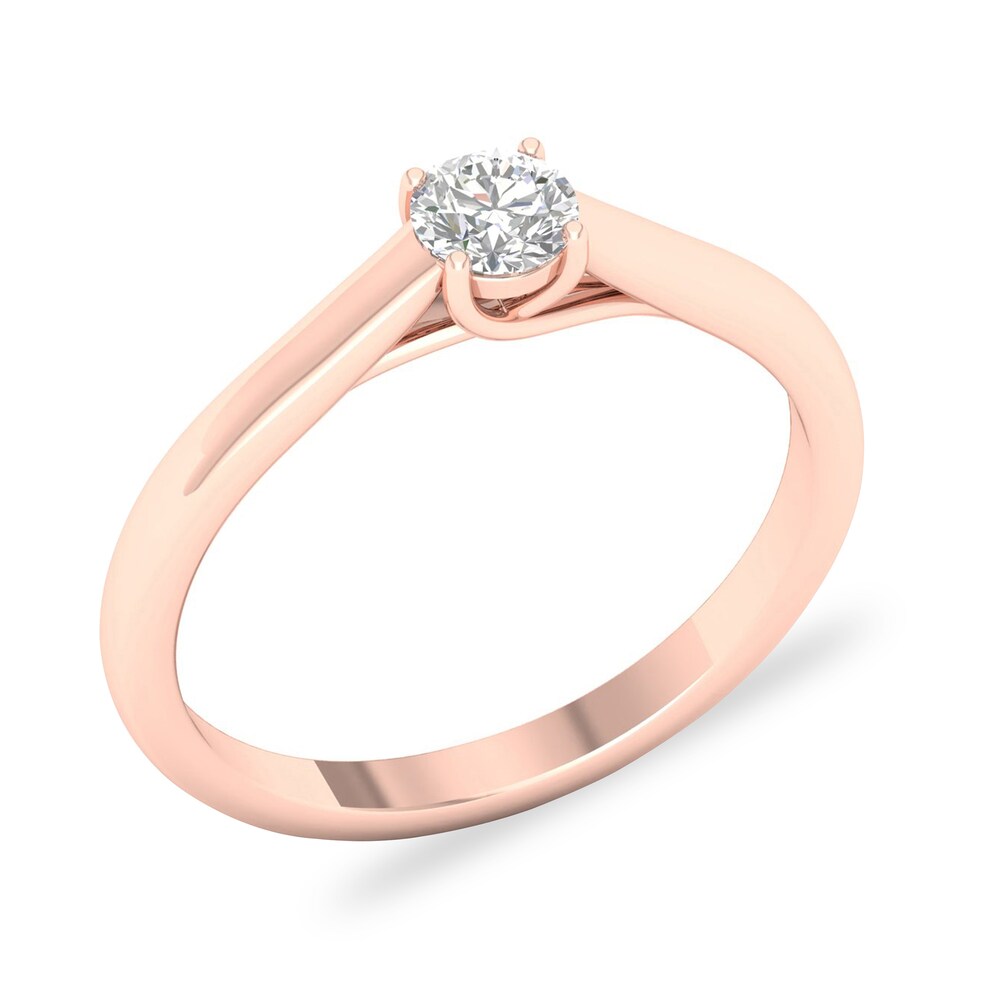 Diamond Solitaire Ring 1/3 ct tw Round-cut 14K Rose Gold (SI2/I) MnhWu2Cf Diamond Solitaire Ring 1/3 ct tw Round-cut 14K Rose Gold (SI2/I) MnhWu2Cf