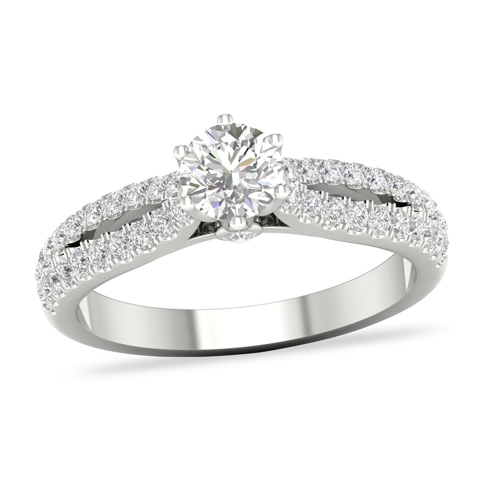 Diamond Ring 3/4 ct tw Round-cut 14K White Gold Mthx6U5k Diamond Ring 3/4 ct tw Round-cut 14K White Gold Mthx6U5k