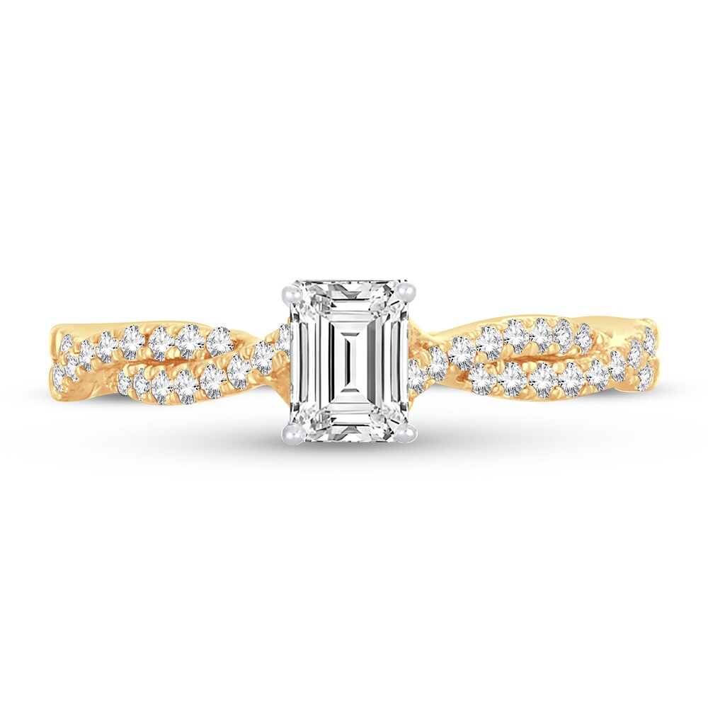 Diamond Ring 3/4 ct tw Emerald-cut 14K Yellow Gold MwDgIBUd Diamond Ring 3/4 ct tw Emerald-cut 14K Yellow Gold MwDgIBUd