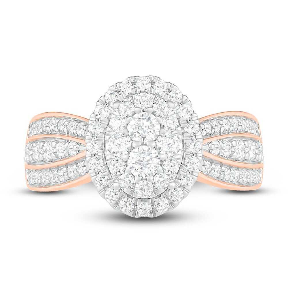 Diamond Engagement Ring 1 ct tw Round 14K Rose Gold NBzlgY8M