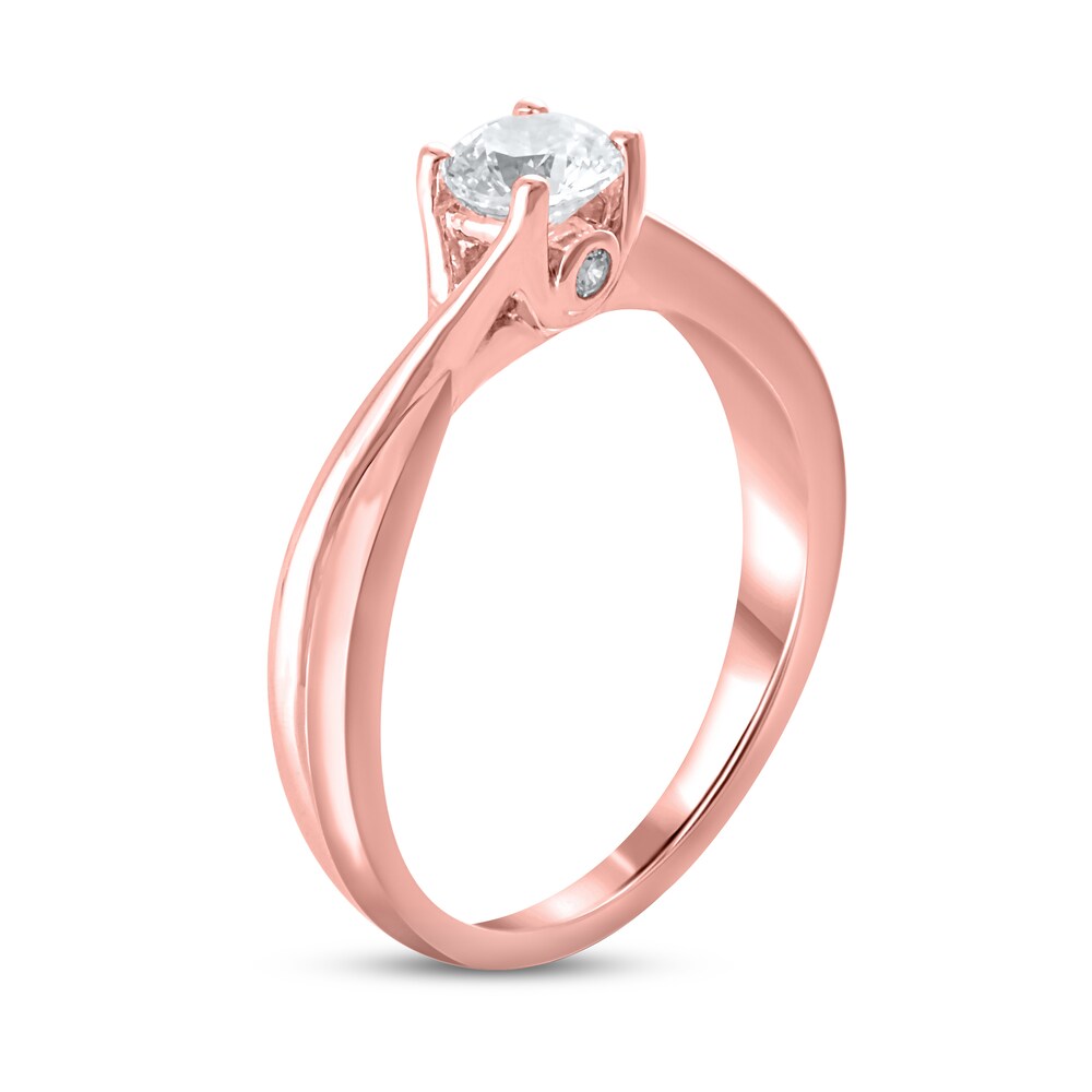 Diamond Engagement Ring 1/2 ct tw Round 14K Rose Gold (I2/I) NFY9a53c Diamond Engagement Ring 1/2 ct tw Round 14K Rose Gold (I2/I) NFY9a53c
