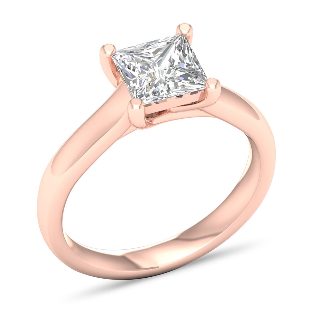 Diamond Solitaire Ring 2 ct tw Princess-cut 14K Rose Gold (I2/I) NNi2SFiB Diamond Solitaire Ring 2 ct tw Princess-cut 14K Rose Gold (I2/I) NNi2SFiB