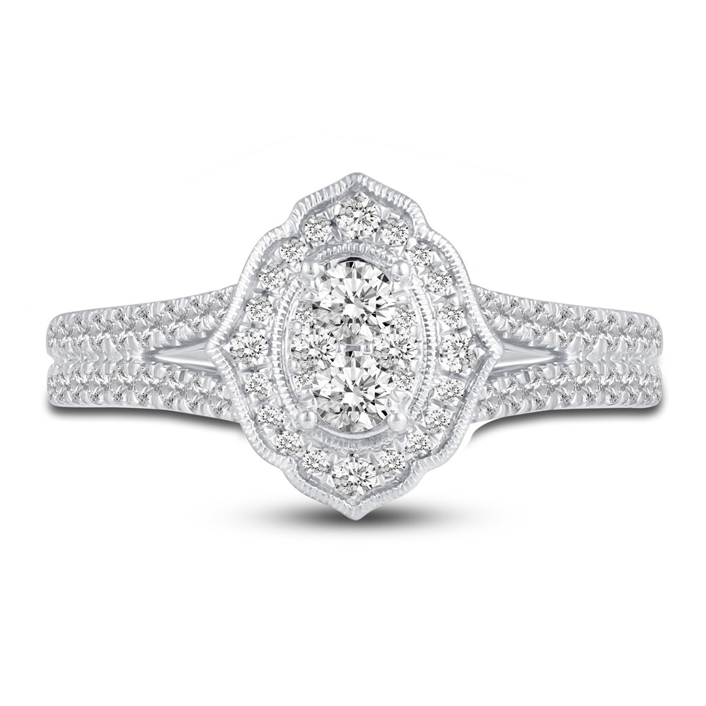 Diamond Engagement Ring 5/8 ct tw Round 14K White Gold NrvJ3kit Diamond Engagement Ring 5/8 ct tw Round 14K White Gold NrvJ3kit