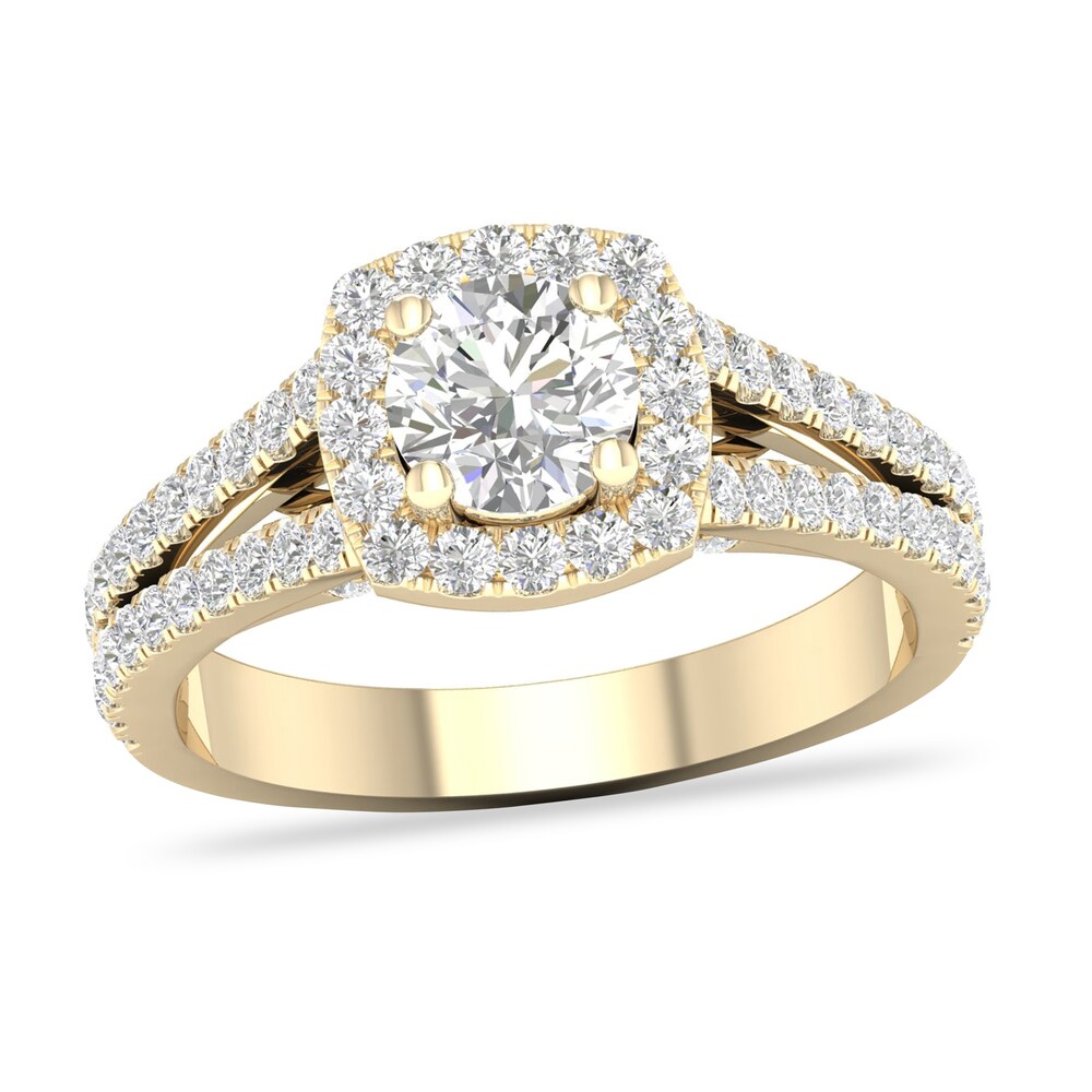 Diamond Ring 1-1/2 ct tw Round-cut 14K Yellow Gold NsNDvIRA Diamond Ring 1-1/2 ct tw Round-cut 14K Yellow Gold NsNDvIRA