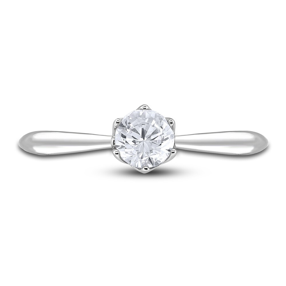 Diamond Cathedral Solitaire Engagement Ring 1/2 ct tw Round 14K White Gold (I2/I) OIkiOMLT Diamond Cathedral Solitaire Engagement Ring 1/2 ct tw Round 14K White Gold (I2/I) OIkiOMLT