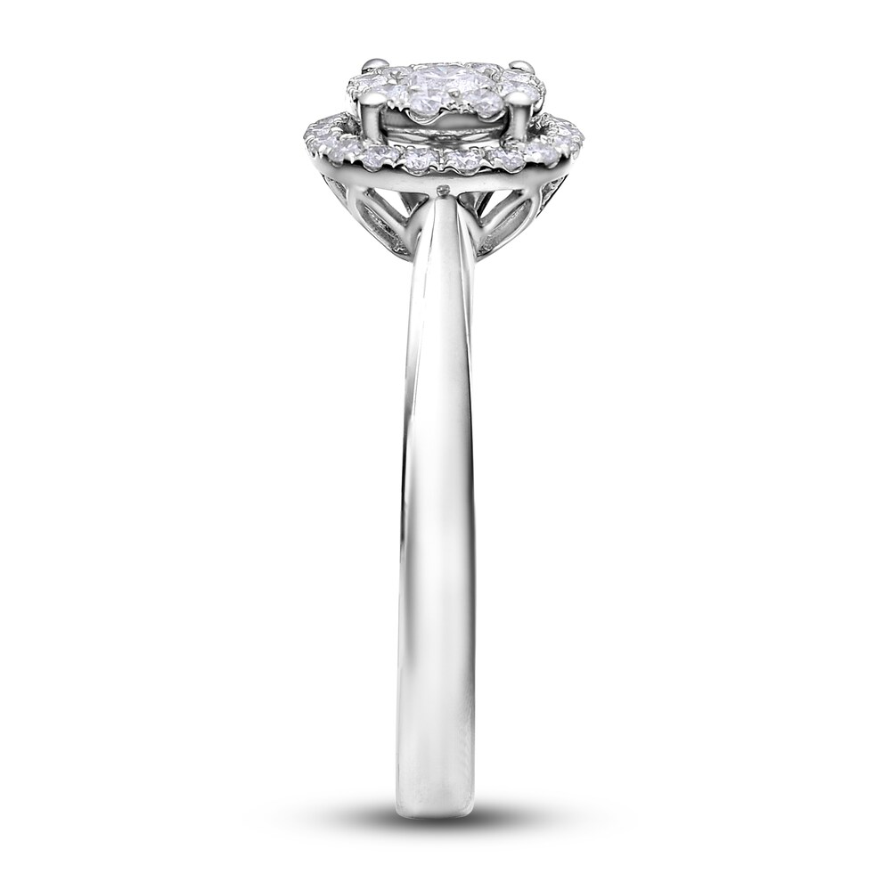 Diamond Engagement Ring 1/2 ct tw Round 14K White Gold OJGLOIYl Diamond Engagement Ring 1/2 ct tw Round 14K White Gold OJGLOIYl