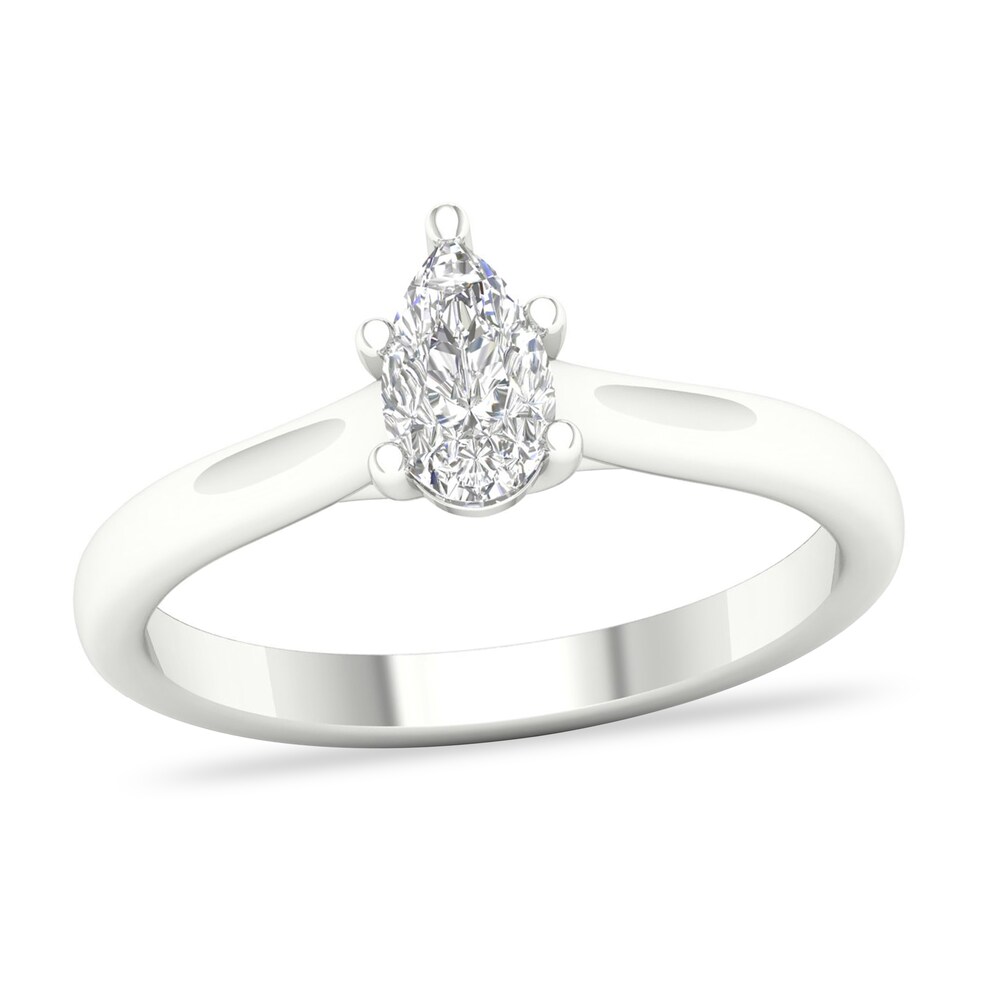 Diamond Solitaire Ring 1/2 ct tw Pear-shaped Platinum (SI2/I) OJJPe0k8 Diamond Solitaire Ring 1/2 ct tw Pear-shaped Platinum (SI2/I) OJJPe0k8