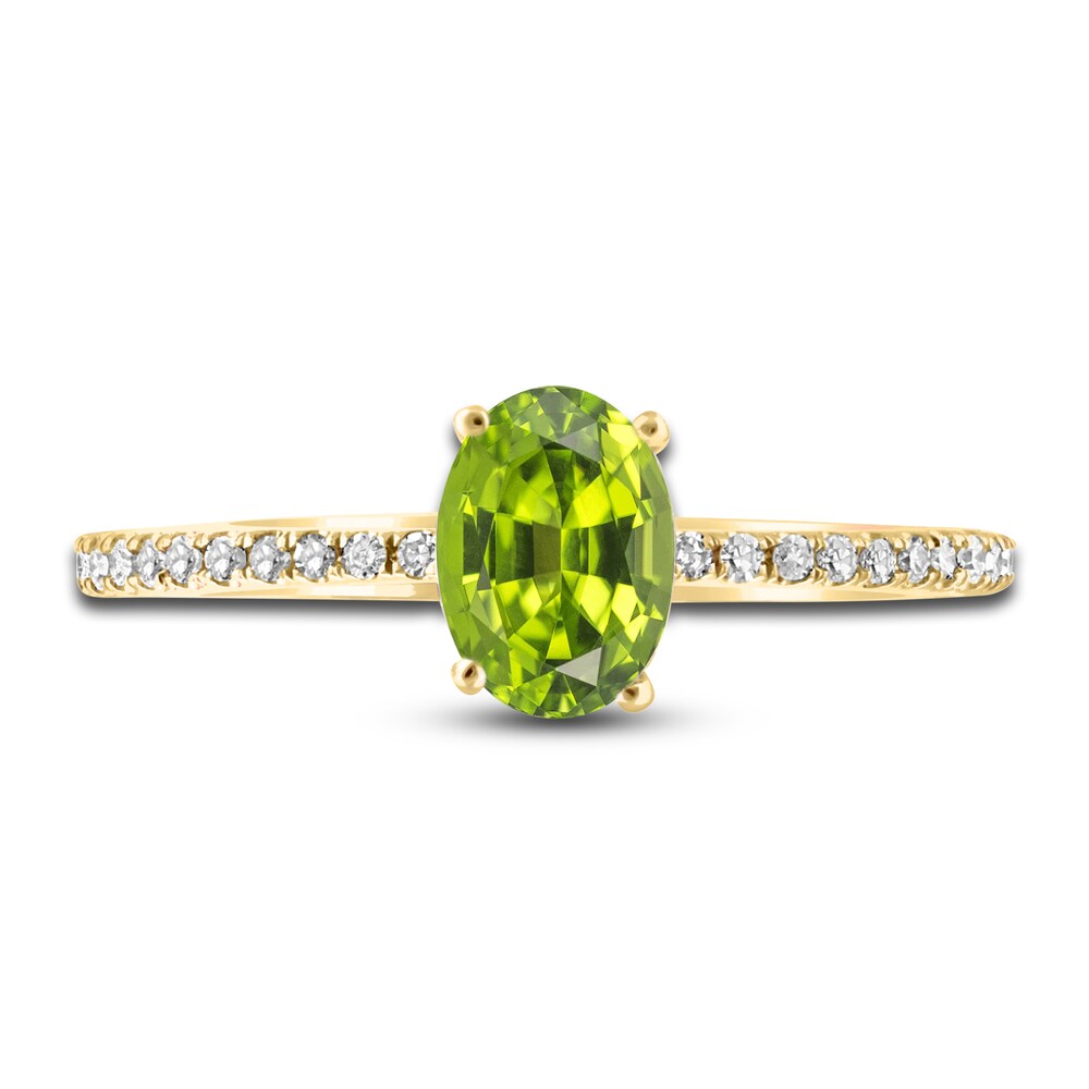 LALI Jewels Natural Peridot Engagement Ring 1/10 ct tw Round 14K Yellow Gold OKYdo6Ao LALI Jewels Natural Peridot Engagement Ring 1/10 ct tw Round 14K Yellow Gold OKYdo6Ao