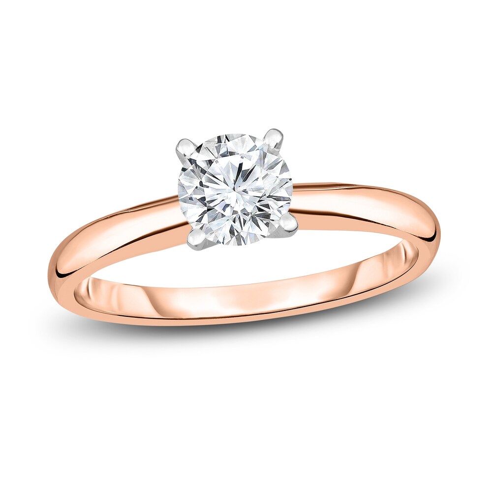 Diamond Solitaire Engagement Ring 1/4 ct tw Round 14K Rose Gold (I2/I) OZrQTAUK Diamond Solitaire Engagement Ring 1/4 ct tw Round 14K Rose Gold (I2/I) OZrQTAUK
