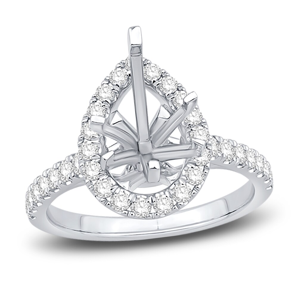 Engagement Ring 5/8 ct tw Pear/Round Platinum OmIOd0Ky Engagement Ring 5/8 ct tw Pear/Round Platinum OmIOd0Ky