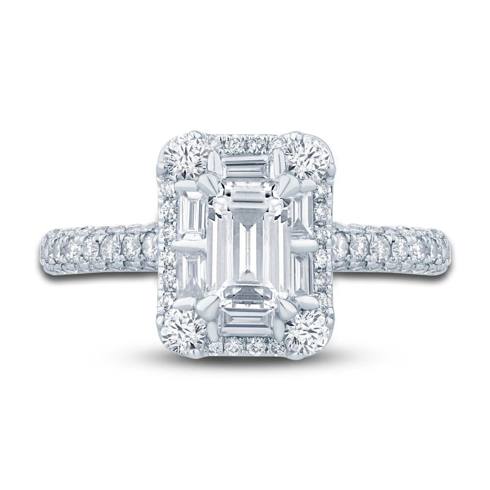 Pnina Tornai Diamond Engagement Ring 1-1/3 ct tw Emerald/Baguette/ Round 14K Two-Tone Gold P86Xcf7S Pnina Tornai Diamond Engagement Ring 1-1/3 ct tw Emerald/Baguette/ Round 14K Two-Tone Gold P86Xcf7S