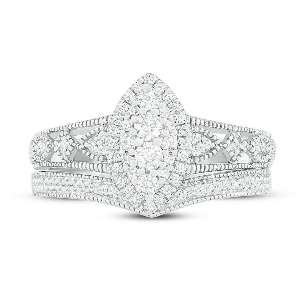 Diamond Bridal Set 1/2 ct tw Round 14K White Gold PG2Uaw09 Diamond Bridal Set 1/2 ct tw Round 14K White Gold PG2Uaw09