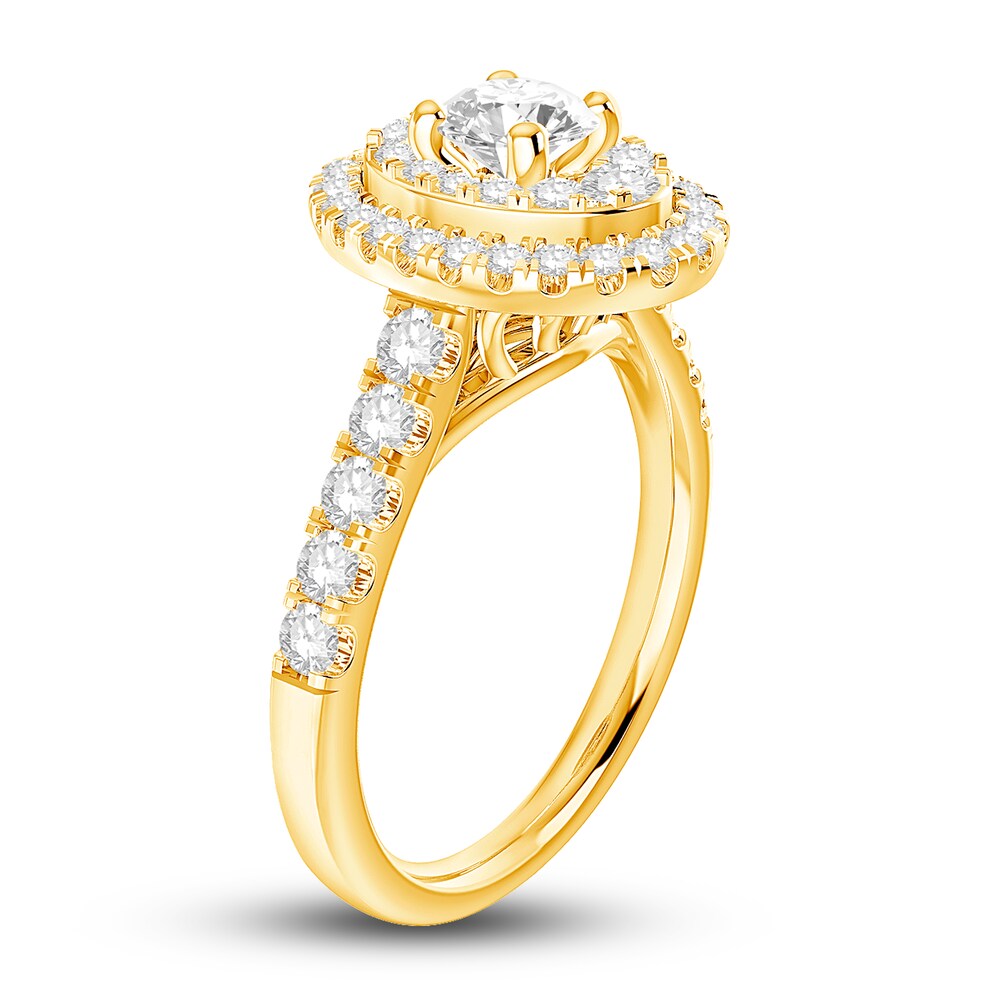Diamond Engagement Ring 1-1/8 ct tw Round 14K Yellow Gold PNECjrpS Diamond Engagement Ring 1-1/8 ct tw Round 14K Yellow Gold PNECjrpS