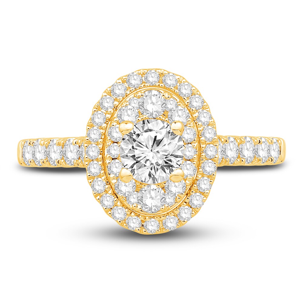 Diamond Engagement Ring 1-1/8 ct tw Round 14K Yellow Gold PNECjrpS Diamond Engagement Ring 1-1/8 ct tw Round 14K Yellow Gold PNECjrpS