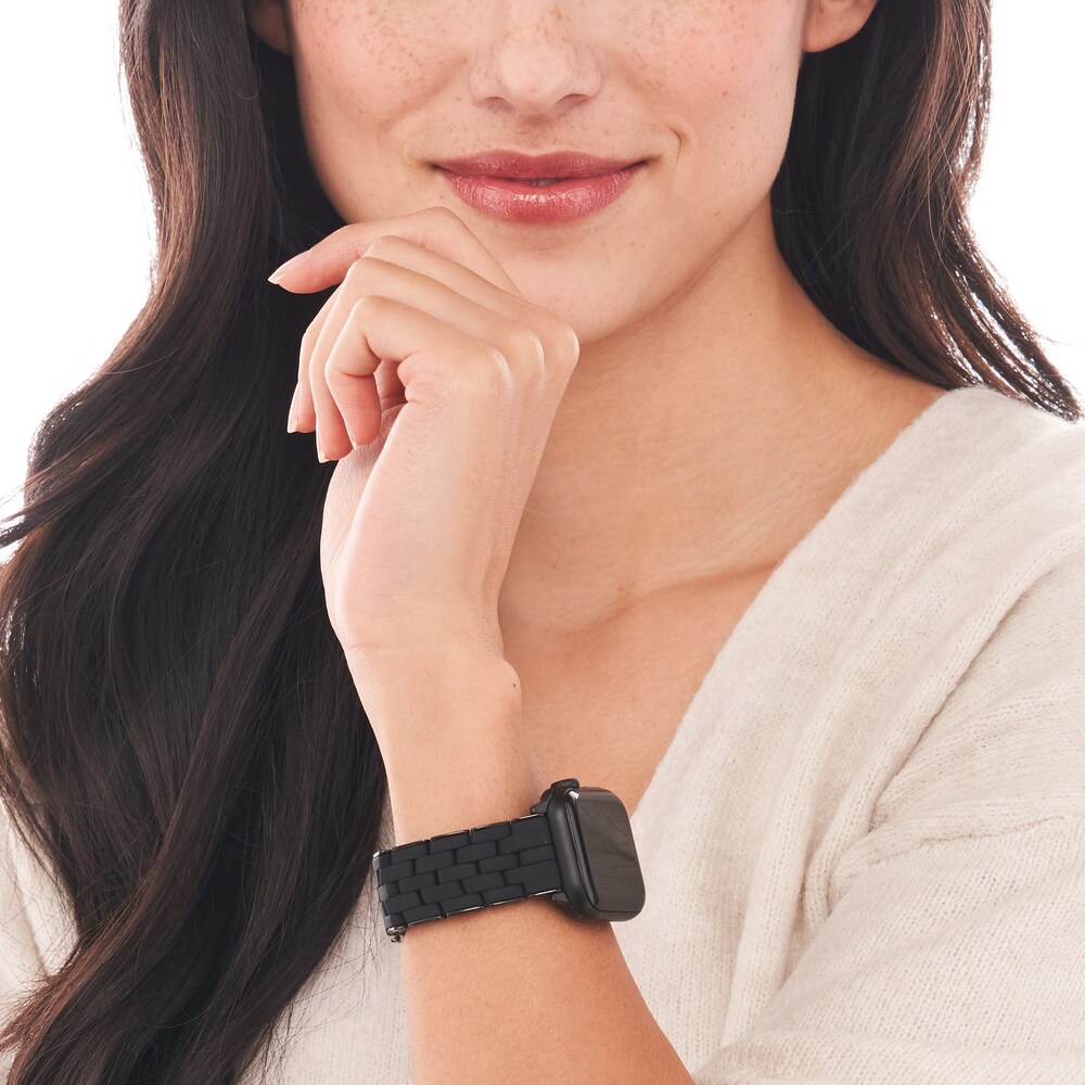 MICHELE Black Silicone Link Watch Strap MS20GP479001 PSkOeigz MICHELE Black Silicone Link Watch Strap MS20GP479001 PSkOeigz