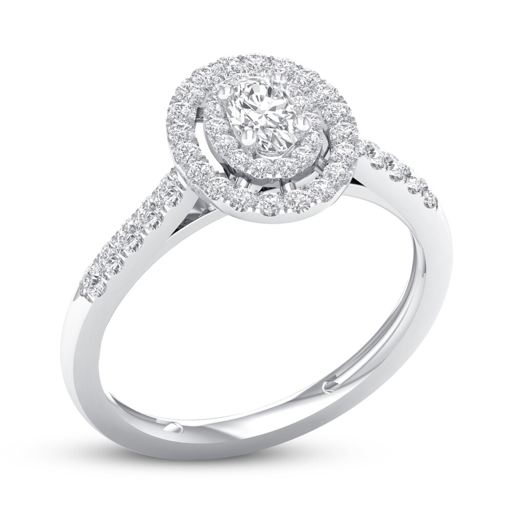 Diamond Promise Ring 1/2 ct tw 10K White Gold PTJk1aXX Diamond Promise Ring 1/2 ct tw 10K White Gold PTJk1aXX