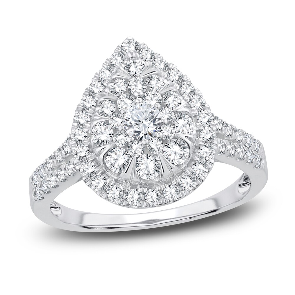 Diamond Ring 1 ct tw Round 14K White Gold PaIjEEYS Diamond Ring 1 ct tw Round 14K White Gold PaIjEEYS