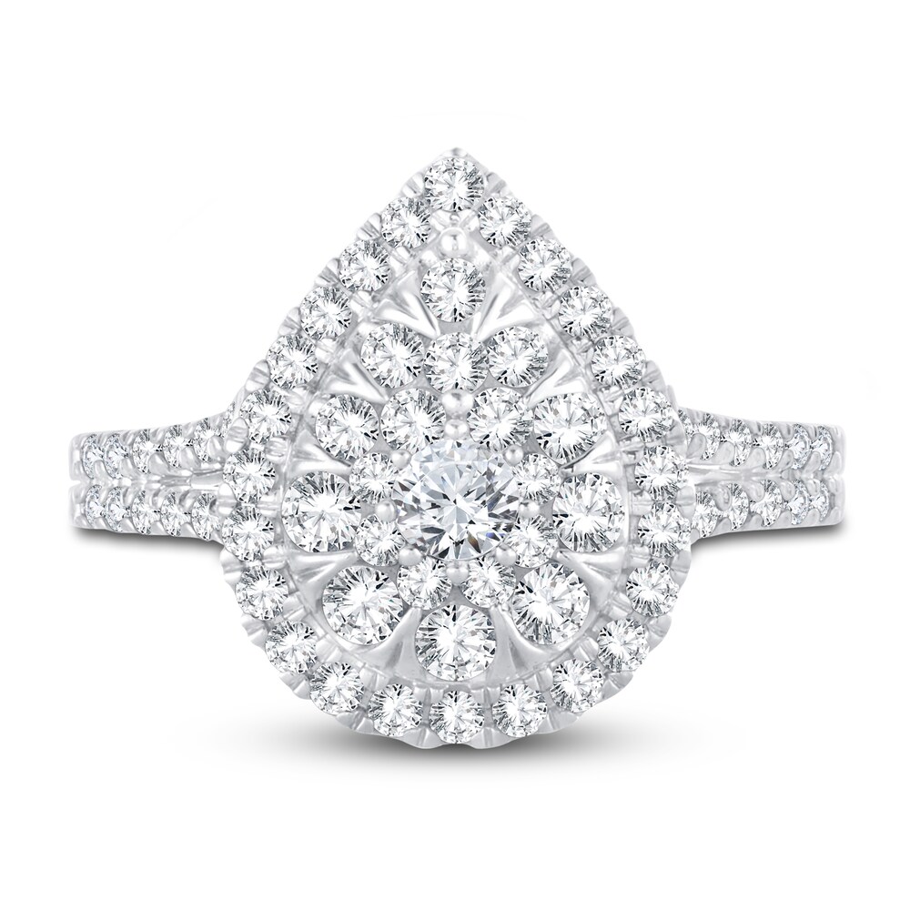 Diamond Ring 1 ct tw Round 14K White Gold PaIjEEYS Diamond Ring 1 ct tw Round 14K White Gold PaIjEEYS