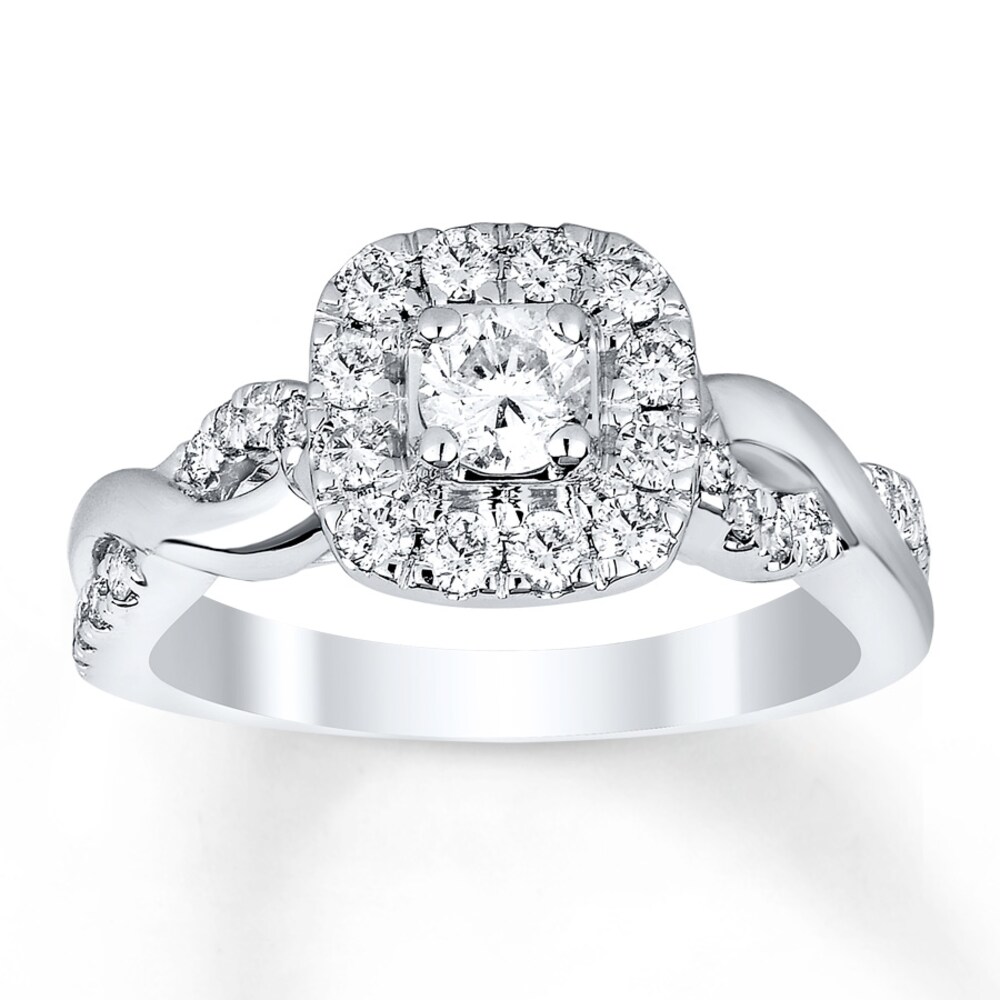 Diamond Engagement Ring 5/8 ct tw Round-cut 14K White Gold PancQ3rx Diamond Engagement Ring 5/8 ct tw Round-cut 14K White Gold PancQ3rx