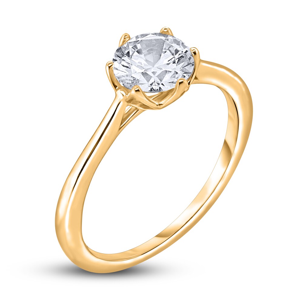 Diamond Cathedral Solitaire Engagement Ring 1 ct tw Round 14K Yellow Gold (I2/I) PoZphY3s Diamond Cathedral Solitaire Engagement Ring 1 ct tw Round 14K Yellow Gold (I2/I) PoZphY3s