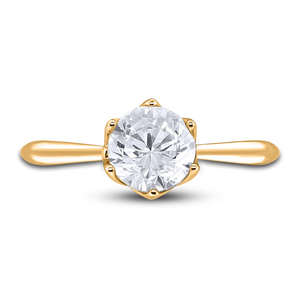 Diamond Cathedral Solitaire Engagement Ring 1 ct tw Round 14K Yellow Gold (I2/I) PoZphY3s Diamond Cathedral Solitaire Engagement Ring 1 ct tw Round 14K Yellow Gold (I2/I) PoZphY3s