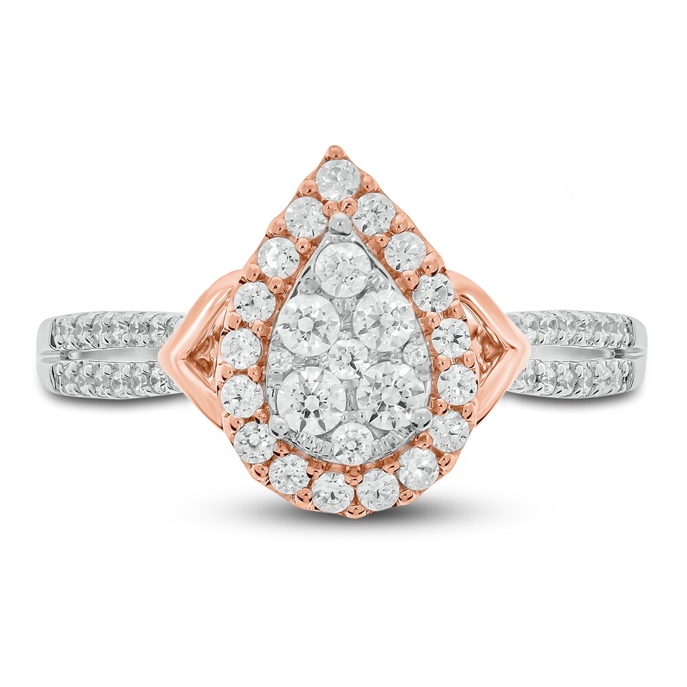 Diamond Engagement Ring 1/2 ct tw Round 14K Two-Tone Gold Pw4uDIaa Diamond Engagement Ring 1/2 ct tw Round 14K Two-Tone Gold Pw4uDIaa