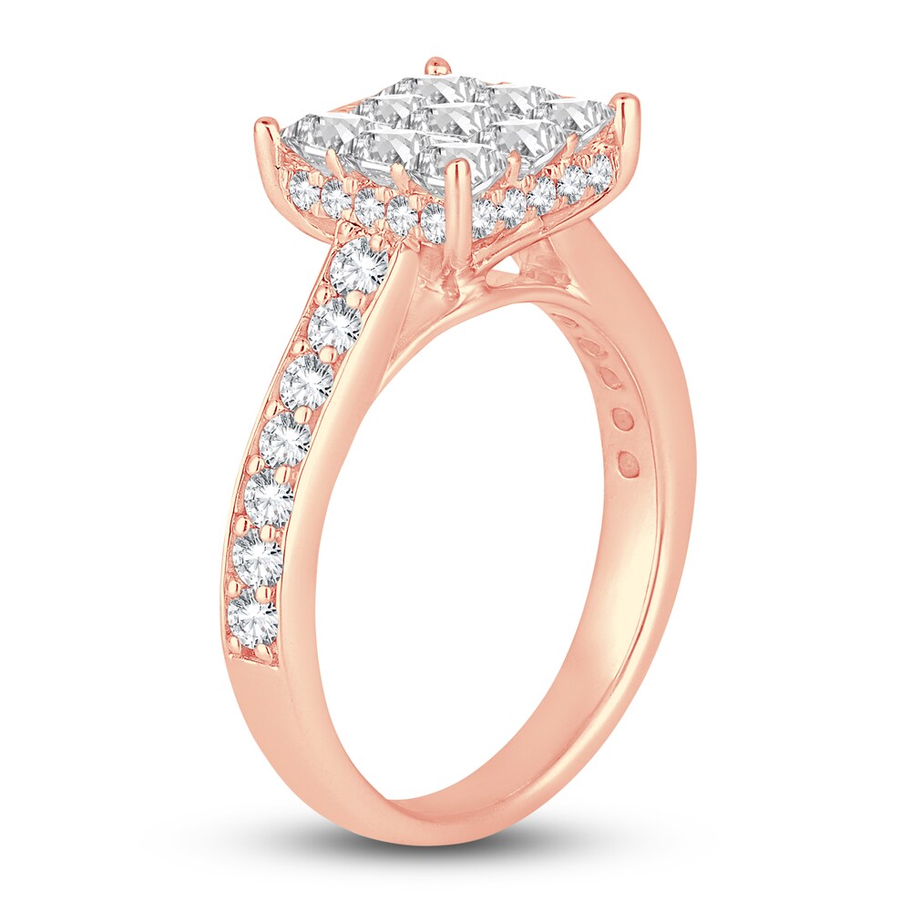 Diamond Engagment Ring 1-3/4 ct tw Round 14K Rose Gold Q2DXEJMt Diamond Engagment Ring 1-3/4 ct tw Round 14K Rose Gold Q2DXEJMt