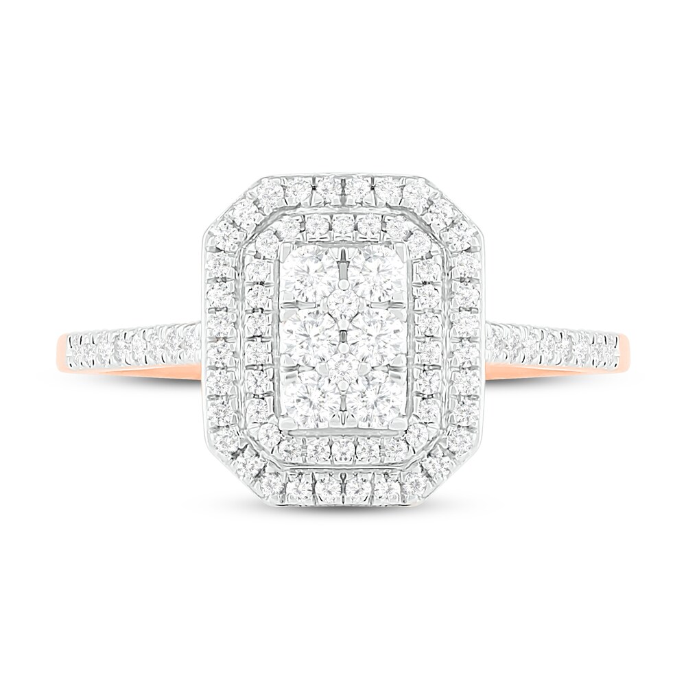 Diamond Engagement Ring 3/8 ct tw Round 14K Rose Gold QAnEpuKB Diamond Engagement Ring 3/8 ct tw Round 14K Rose Gold QAnEpuKB